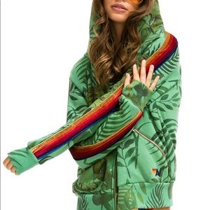 AVIATOR NATION MINT GREEN JUNGLE HOODIE SIZEMed